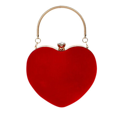 

Tailored Women Heart Shaped Evening Handbag Party Clutch Purse Shoulder Cross Bag