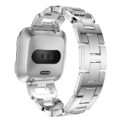 

SDXHJ013 Watch Bracelet Fitbit Strap Stainless Steel Metal Link Bracelet Replacement Wristband for Fitbit Versa Accessories D Link