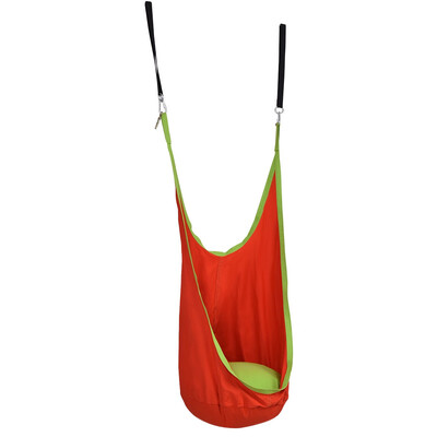 

Kids Swing Pod Hanging Seat Hammock w Straps-Orange