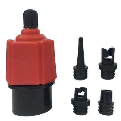 

Multifunction Air Pump Valve Adapter SUP Valve Adapter Accessories with 4 Nozzles for Pool Toys Kayak Dinghy Inflatable Boat Car T