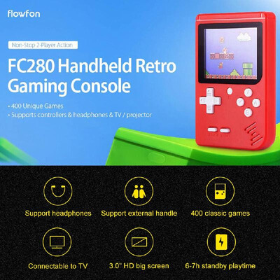 

FC280 Nostalgic Handheld Game Console Built-in 400 Video Games 30 Inch FC TV Output Children Birthday Gift