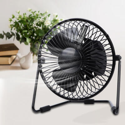 

Greensen Mini USB Desk Fan LED Time Clock 360 Degree Rotation Small Quiet Table Cooling Fans