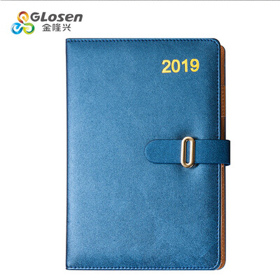 

Jinlongxing Glosen 2019 schedule this plan this calendar business notebook notebook efficiency manual student account A5 thickening diary office stationery blue 8266