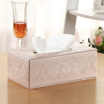 

Yapi Shi leather large tissue box tray creative continental family car paper pumping box living room desktop napkin carton embroidery