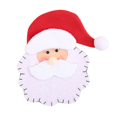 

New Hot Christmas Supplies Santa Claus Fork Sets Tableware Bags Creative Home Gifts Holder Knife Fork Snowman Storage