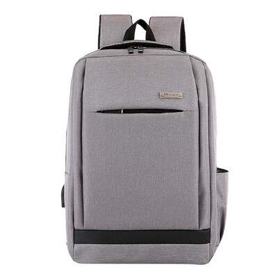 

Tailored Women Men Ladies Girl Solid Business Shoulder Backpack With USB Interface Bag