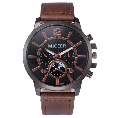 

Gobestart MIGEER High-End Fashion Mens Stainless Steel Watch Analog Alloy Quartz Watch