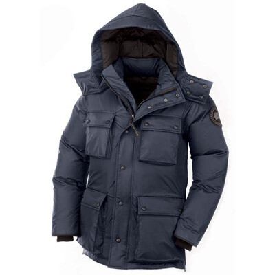 

2018 Men Winter Coat Meets Style Leather Deatiling Overcoat Goose Down Feather Jacket Goose Manitoba Jacket Coyote Fur Collar