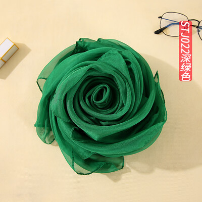 

Summer sunscreen solid color silk scarf sunscreen beach towel Korean version of ice silk clear scarf shawl wholesale