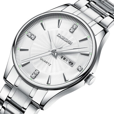 

Cashiton Genuine Watch Mens Commercial Quartz Watch Mens Watch Couples Fashion Womens Surface Waterproof Fine Steel Bar Mens W