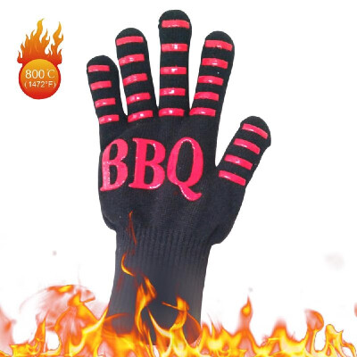 

BBQ Gloves Heat Resistant Grill Gloves Insulated Oven Mitts Non-Slip Gloves for Cooking Baking Smoker Fireplace