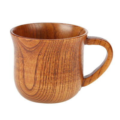 

Retro Vintage Handgrip Wooden Cup Coffee Tea Beer Wine Juice Milk Water Mug