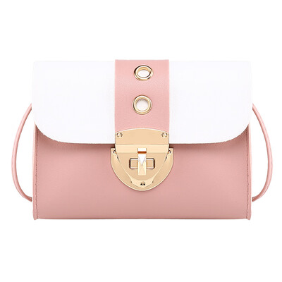 

Women Square Shoulder Messenger Bags Famous Brands Women Fashion Solid Color Cover Lock Crossbody Small Phone Bag Sac T10