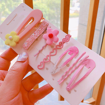 

Child Girl Hair Clip Sweet Cute Flower Practical Hairpin Combination
