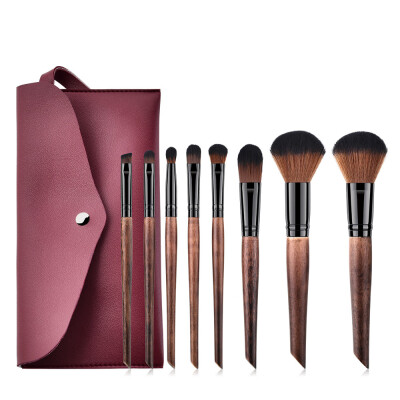 

〖Follure〗8PCS Wooden Cosmetic Makeup Brush Brushes Foundation Powder Eyeshadow Brush Set