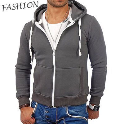 

Men Hoodies Sweatshirts Fashion Autumn Zipper Pullover Sportswear Coat Jacket