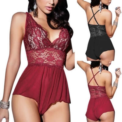 

Sexy-Lingerie-Sleepwear-Lace Women&39s-G-string-Dress-Underwear-Babydoll Nightwear