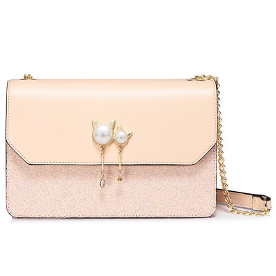 

New Zealand NUCELLE bag handbags fashion simple chain bag mini pink Messenger bag shoulder small square bag tide 072 love powder