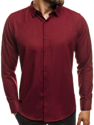 

Dress Shirts Mens Regular Fit Oxford Long Sleeve Solid Color Shirt Many Colors