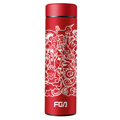 

Fuguang impression 304 stainless steel vacuum flask insulation pot cylinder gift box tea cup men&women fashion straight body vacuum water cup 500ML red DCZ181004-500