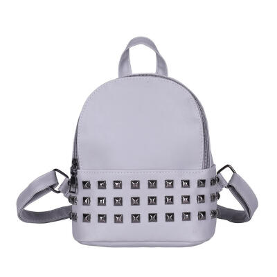 

Fashion Rivet Backpack Women PU Leather Casual Girls Shoulder Schoolbags