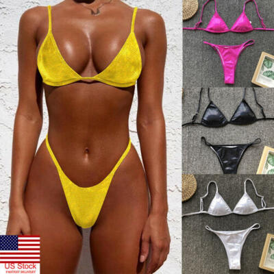 

US Women Bikini Set Swimsuit Beachwear Swimwear push up monokini Bra Bathing