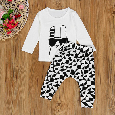 

Infant Kids Baby Boy Long Sleeve Graffiti Print T-shirtPants Outfit Clothes Set