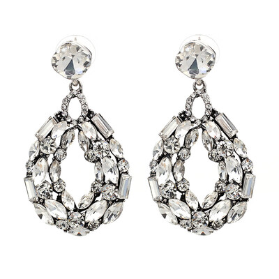 

2019 New Fashion Geometric Crystal Earrings for Women Boho Rhinestone Statement Earring Fashion Jewelry Bijoux
