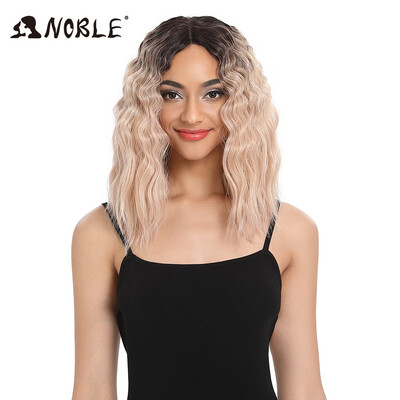 

Noble Hair Synthetic Wigs Lace Front ombre Wig 16 Inch Medium Wavy African American For Black Women Synthetic Lace Front Wig