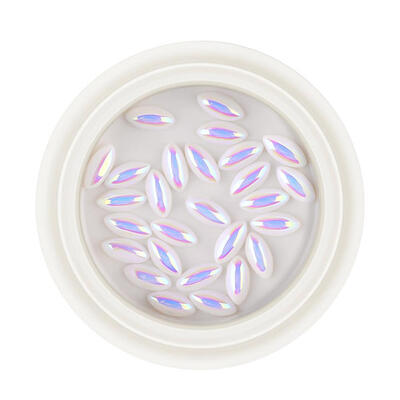 

Glitter Nail Rhinestone AB Flat Back 3D Pearl DIY Nail Art Jewelry Decor