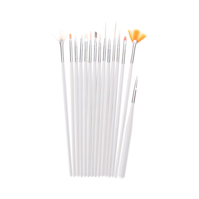 

Hot 15 Nail Art UV Gel Design Brush Set Nail Pen Manicure Tips Tools All