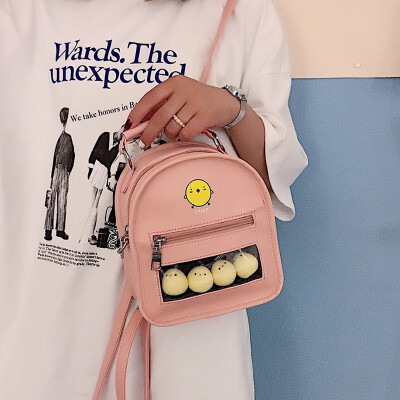 

Female bag 2019 new fashion transparent bag summer small fresh girl messenger bag wild ins super fire backpack