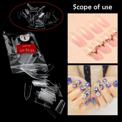 

〖Follure〗Nail Nail Pieces Are Fully Attached With 500 Triangular Transparent Fake Nails