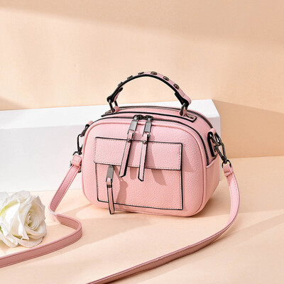 

2019 new casual single shoulder diagonal small bag Korean version of the fresh fashion womens bag small square package cross-border