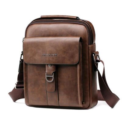 

Solid Color Sports Shoulder Messenger Packs Men PU Leather Crossbody Bags
