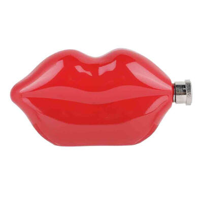 

Greensen Stainless Steel 5oz Portable Fashionable Lip Shaped Whiskey Liquor Alcohol Wine Pocket Bottle