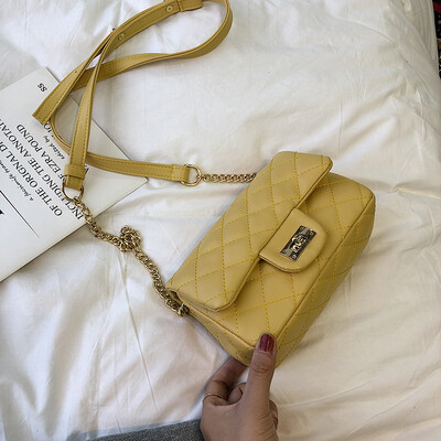 

Internet celebrity foreign gas bag summer chic rhomboid chain bag new 2019 Korean version 100 lap shoulder oblique satchel bag