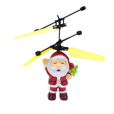 

Infrared Emission Suspension Santa Claus Sensor Induction Aircraft Kid Toy