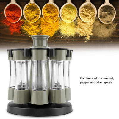 

Greensen 8pcs Set Spice Bottle Jar Cruet Salt Pepper Storage Organizer Kitchen Tool