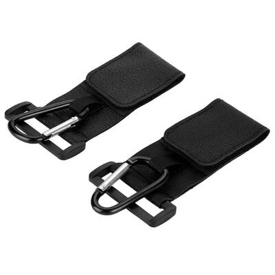 

Greensen 2Pcs Infant Baby Stroller Hook with Hook&Loop PU Leather Alloy Hanger Pushchair Organizer