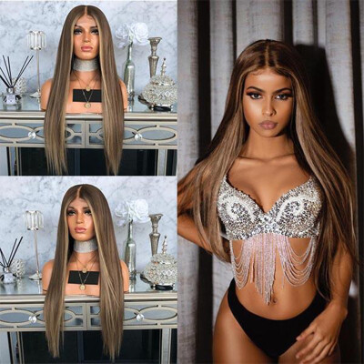 

〖Follure〗Medium Length Body Black Natural Low Temperature Synthetic Wigs Hair For Brown