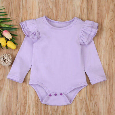 

Newborn Baby Girl Boy Solid Romper Bodysuit Outfits Jumpsuit Sunsuit Clothes