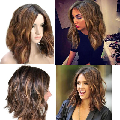 

〖Follure〗Short Wavy Bobo Human Hair Rose net Wig Glueless Front Wigs Black Women