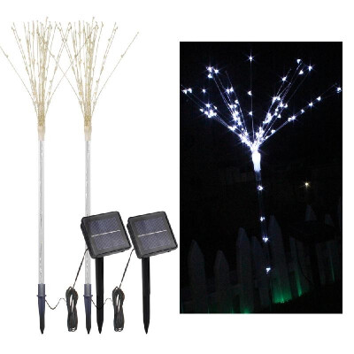 

2 Pack Solar Fireworks Tree Lights With Light Sensor 100-LEDs DIY Shape Warm White Garden Decorative Lawn Light Pathway Lamp