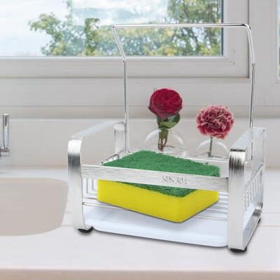 

Greensen 304 Stainless Steel Faucet Rag Drain Rack Household Kitchen Free Punching Sink Storage Rack