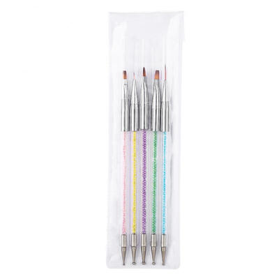 

Greensen 5pcs Set Double-head Nail Art Liner Brush Nail Art Dotting Painting Pen