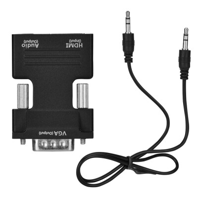 

Greensen 1080P HDMI Female to VGA Male with Audio Output Converter Adapter HDMI Female to VGA Male HDMI to VGA Converter