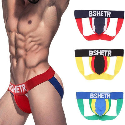 

New Sexy Men Mini Jockstrap Breathable Underwear Briefs Underpant Thong Set