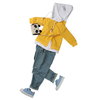 

Toddler Kids Baby Girls Boys Ripped Denim Loose Jeans Stretchy Pants Trousers