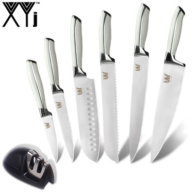 

Kitchen Knives XYj Stainless Steel Knife Hot Style 8 8 8 7 5 35 inch Quality Kitchen Knife Knife Sharpener 7 Piece Set